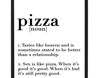 Pizza Print Poster - Definitions