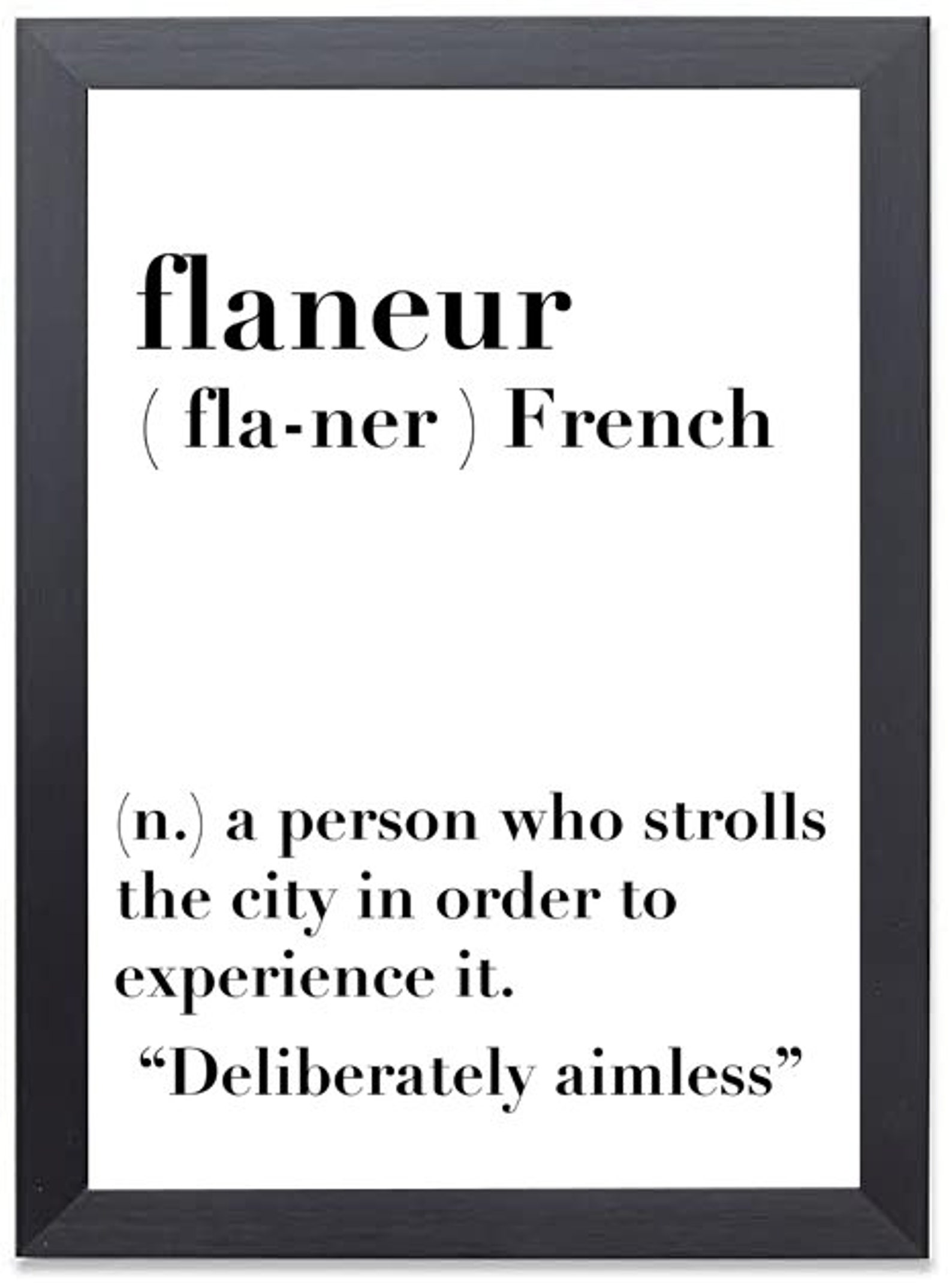 Flaneur Definition Print Poster Definitions 5 Sizes Etsy UK