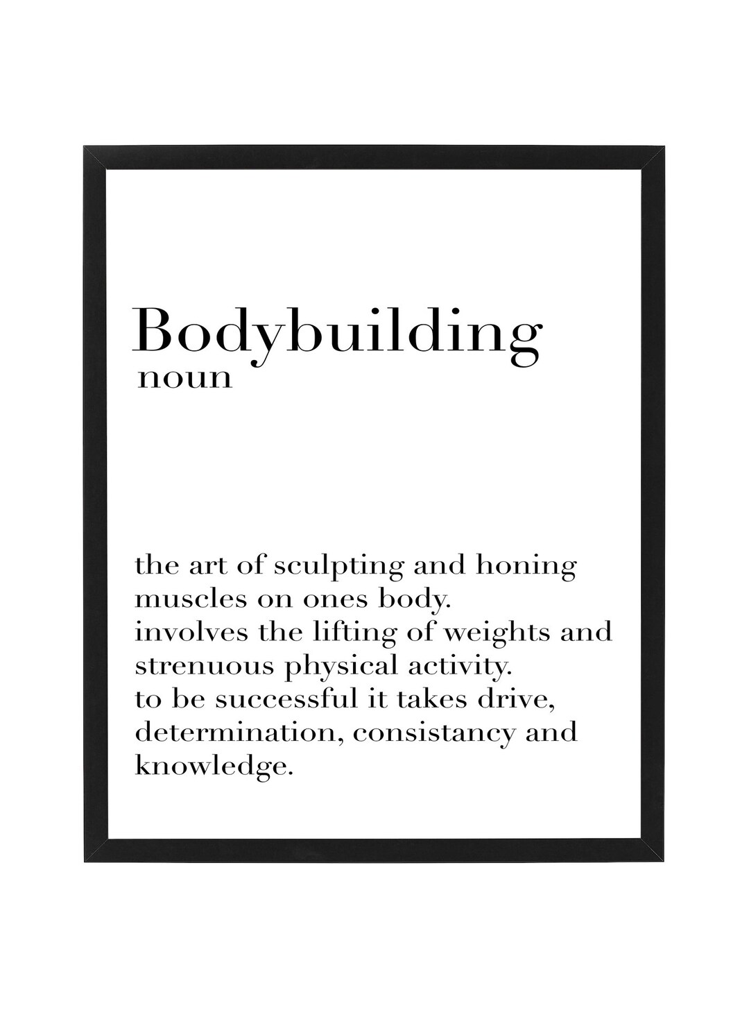 Body Building Definition Print Poster Etsy