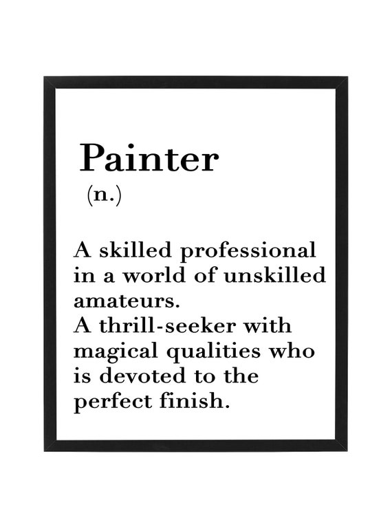 Painter Definition Poster Print Etsy
