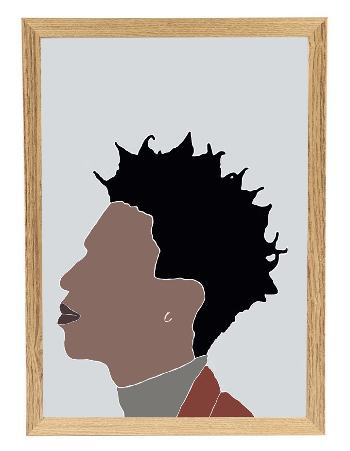 Abstract Black Male Wall Art Print Poster Male Portrait 5 Etsy