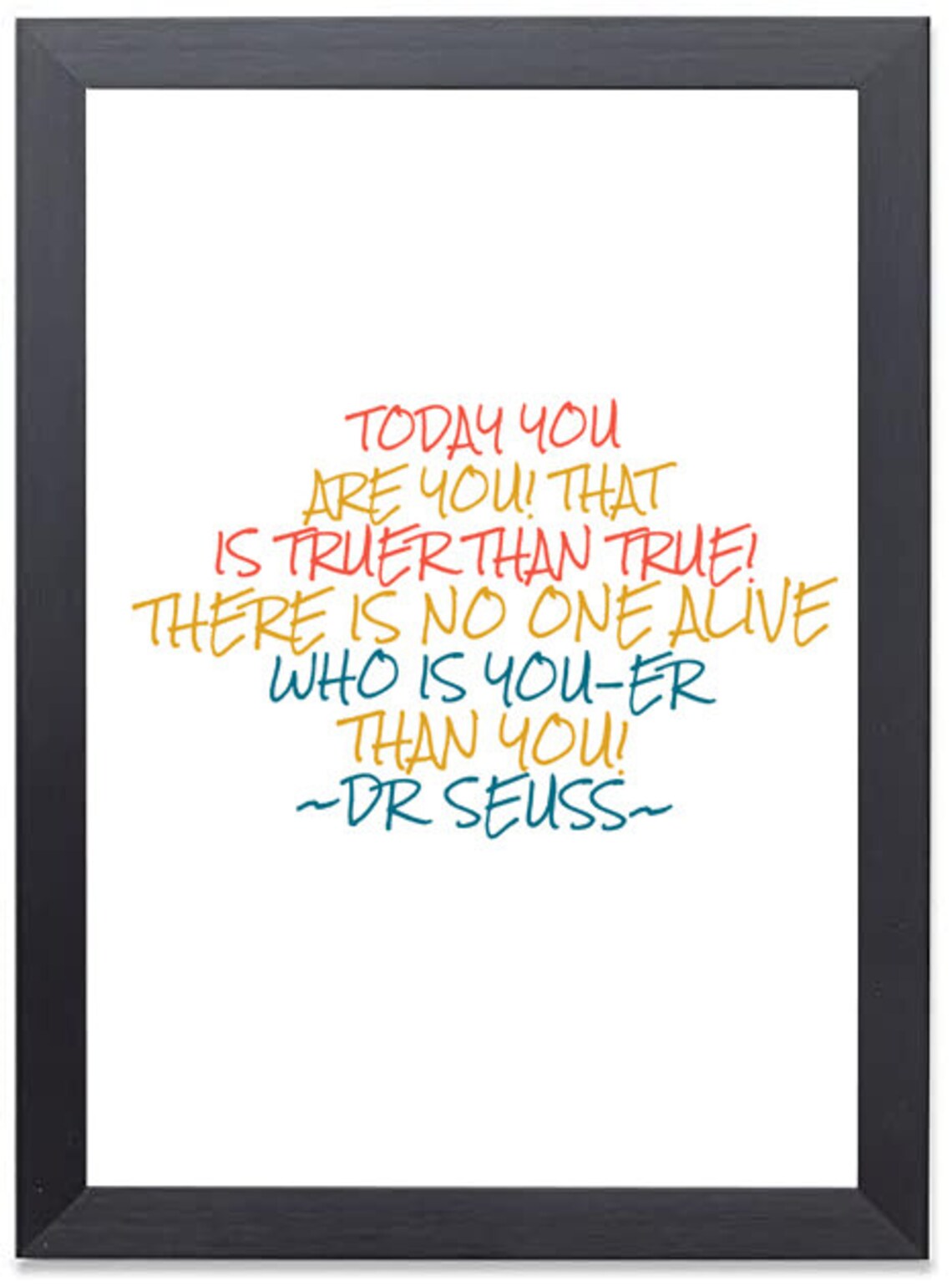 Dr Seuss Quote Print Poster Wall Art Inspirational 5 Sizes - Etsy