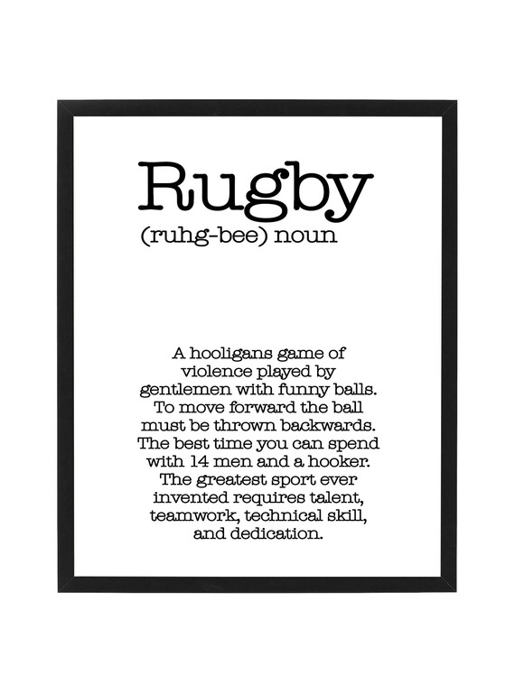 Rugby Definition Print Poster 5 Sizes Available Etsy