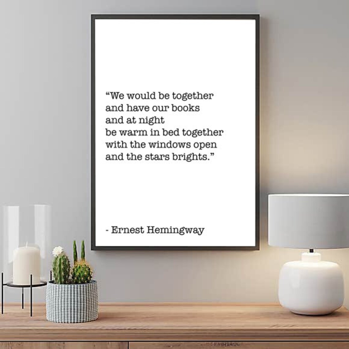 Ernest Hemingway Zitat Kunstdruck literarische | Etsy