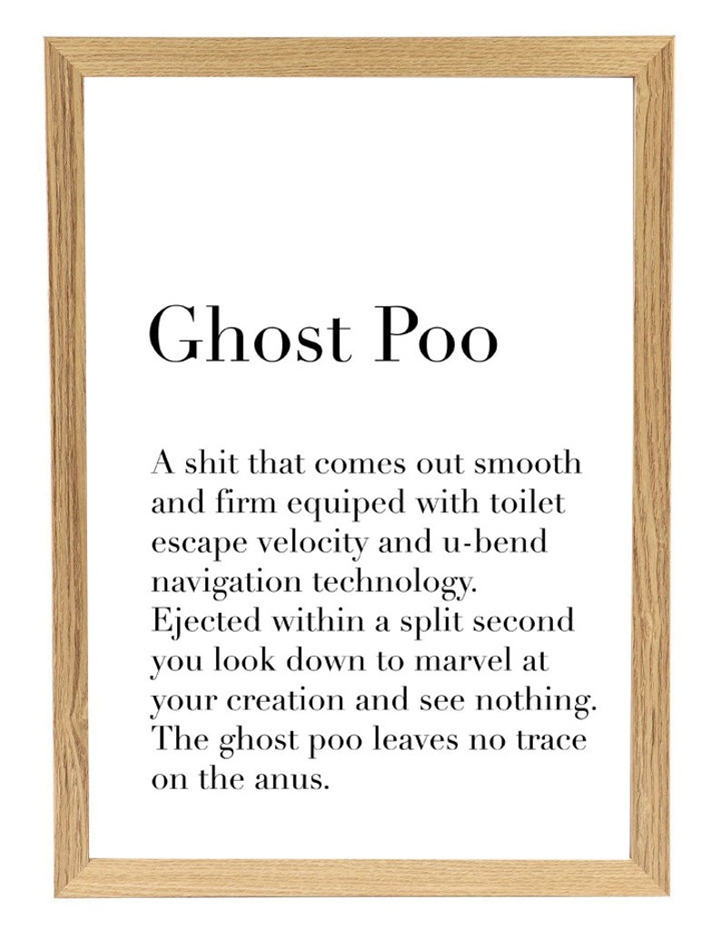 Ghost Poo Toilet Humour Poster Print Etsy