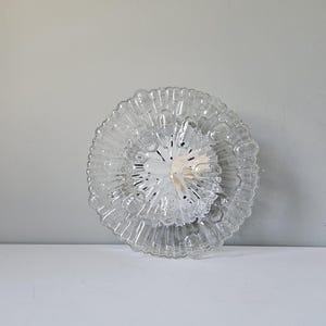 Small Vintage Flush Mount Ceiling Light, Crystal Glass Wall Lamp, Wall Sconce, Mid Century Modern Lamp, Yugoslavia 70s