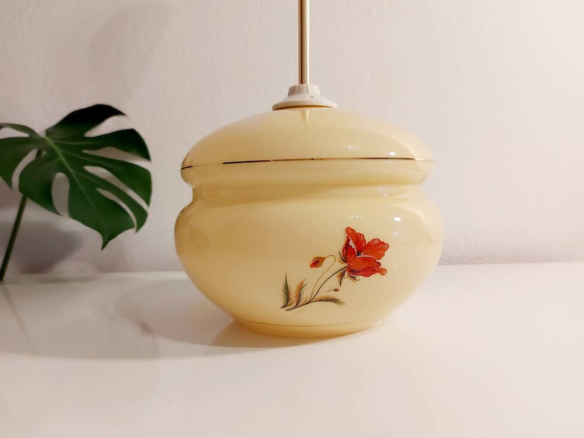 Art Deco Pendant Light / Mid Century Modern Pendant Lamp / | Etsy