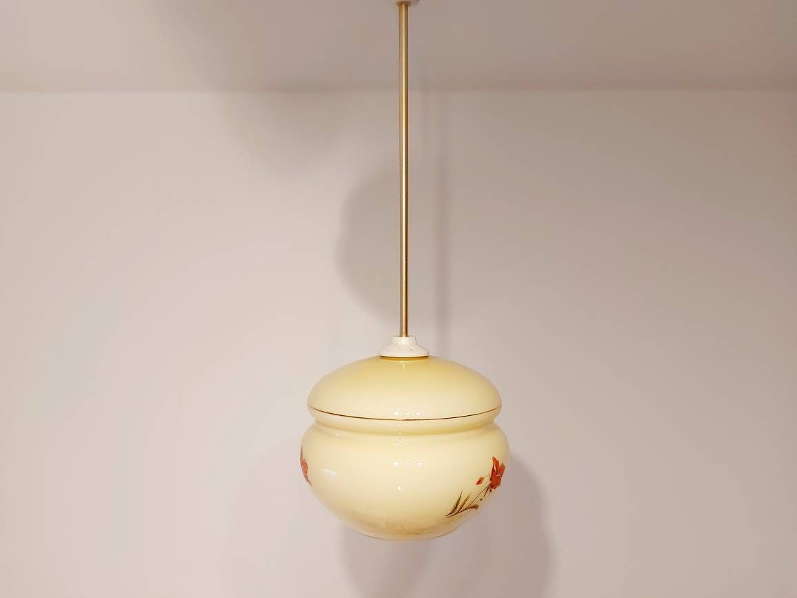 Art Deco Pendant Light / Mid Century Modern Pendant Lamp / | Etsy