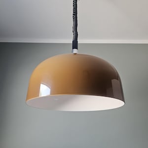 Vintage Caramel Pendant Light / Meblo for Guzzini Lamp / 70s / Harvey Guzzini / Retro Hanging Light / Mid Century Modern