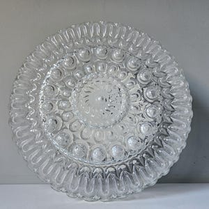 Large 9.8&quot; Vintage Glass Flush Mount Ceiling Light, Round Glass Wall Lamps, Mid Century Modern Plafoniera, Glass Sconces, Vintage Lamps