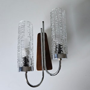 Vintage Double Wall Lamp, Mid Century Wall Light, Bedside Lamp, Vintage Wall Sconce, Yugoslavia 60&#39;s