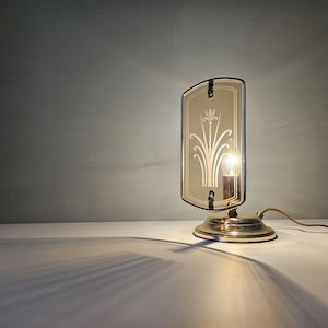 Vintage Table Lamp, Desk Lamp, Brass Lamp, Gold Lamp, Nightstand Light, Night Table Light, Bedside Light, Night Stand Light, 80s Night Light