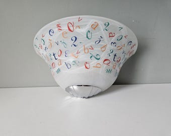 Vintage Italian Glass Shell Sconce: Funky Colorful Wall Light