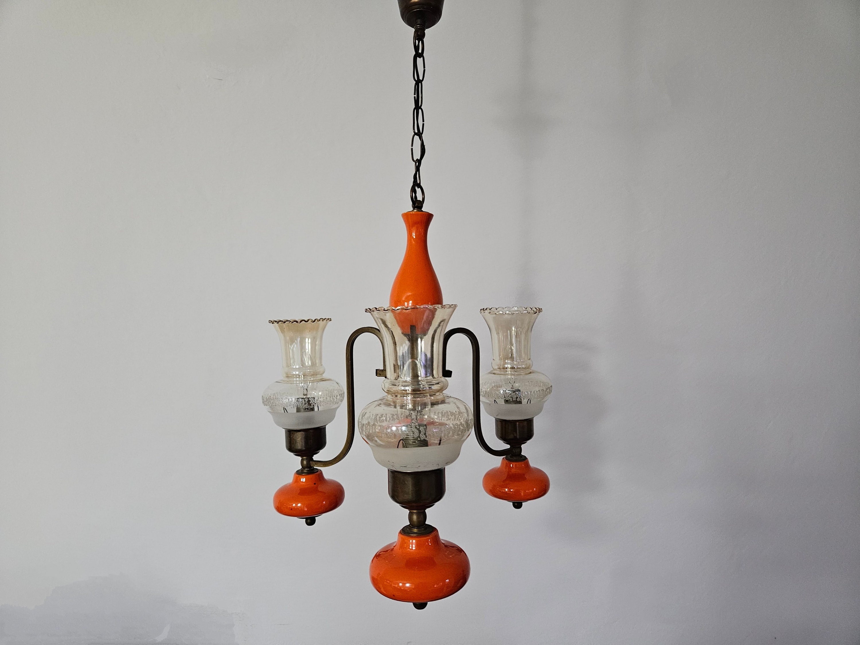Mid Century Modern Pendant Light / Retro Chandelier / Vintage - Etsy