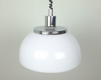 Meblo Guzzini Pendant Light: Italian Mid Century Modern Mushroom Lamp, Faro
