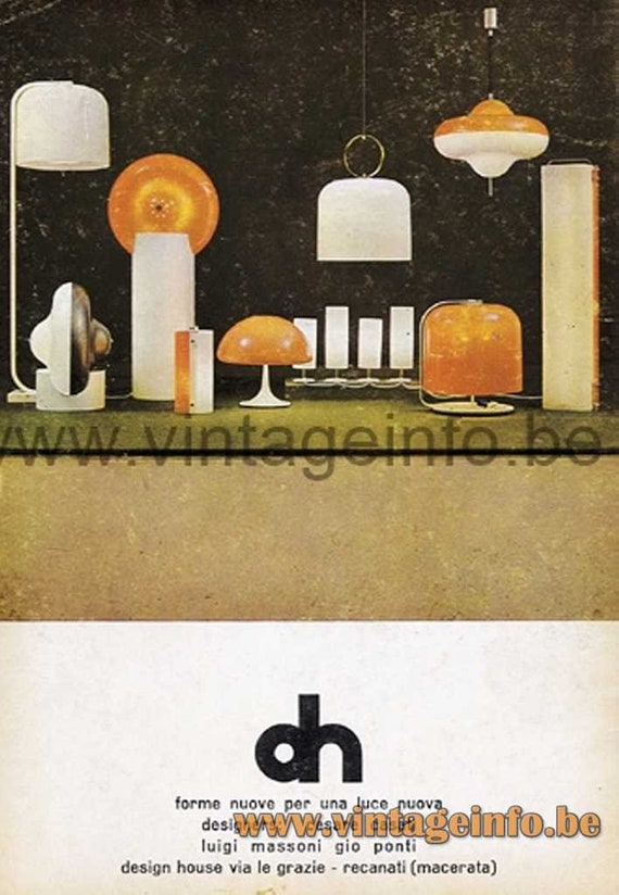 Vintage Guzzini Pendant Lamp - Disco Orange 70s Space Age Ceiling