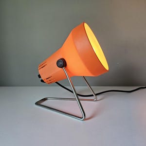 Vintage Tischlampe/ Infrarot Wärmelampe / Retro orange 70er Lampe / Industrielampe/ Mid Century Modern / Condel Lampe 5001 / Therapie Leuchte