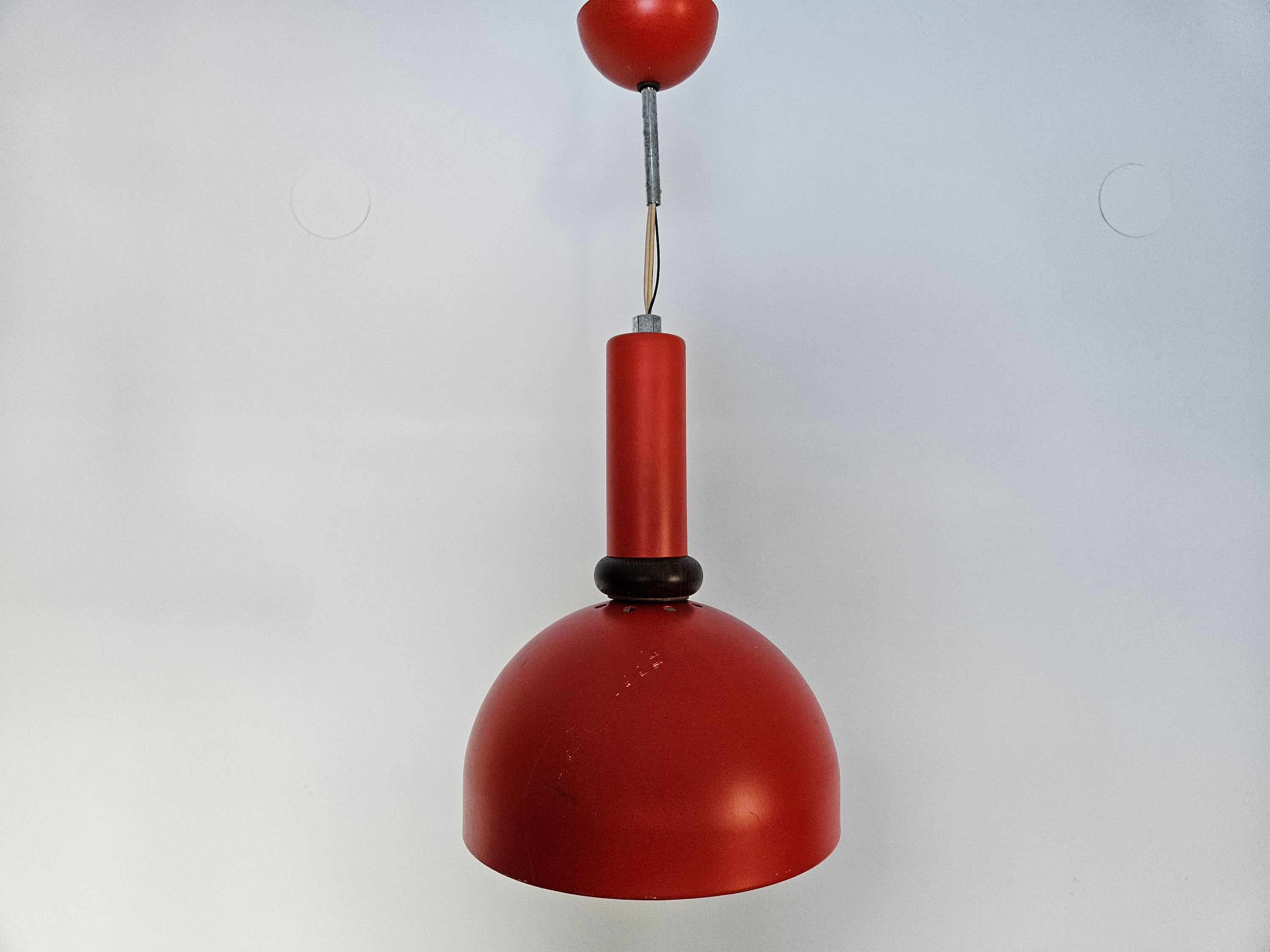 ヴィンテージレッドペンダントライト2個セット：ミッドセンチュリー