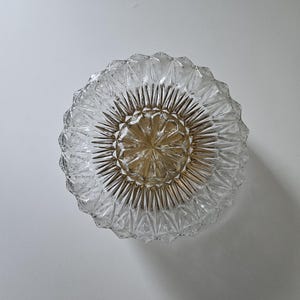Small Vintage Flush Mount Ceiling Light, Crysta Glass Wall Lamp, Wall Sconce, Mid Century Modern Lamp, Yugoslavia 70s