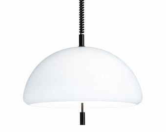 Vintage Guzzini Cabras Lamp: Luigi Massoni Space Age Pendant Light
