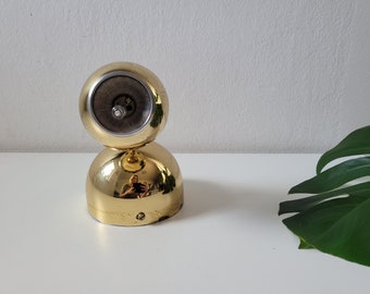 Vintage Eye Ball Lamp, Retro Wall Lamp, Brass Lamp, Golden Wall Light, 80's Lamps, Bedside Light, Holywood Regency Style, Spotlight