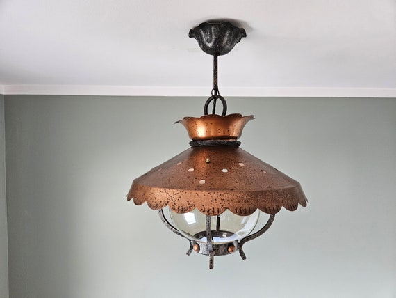 ヴィンテージライトシャンデリア銅製