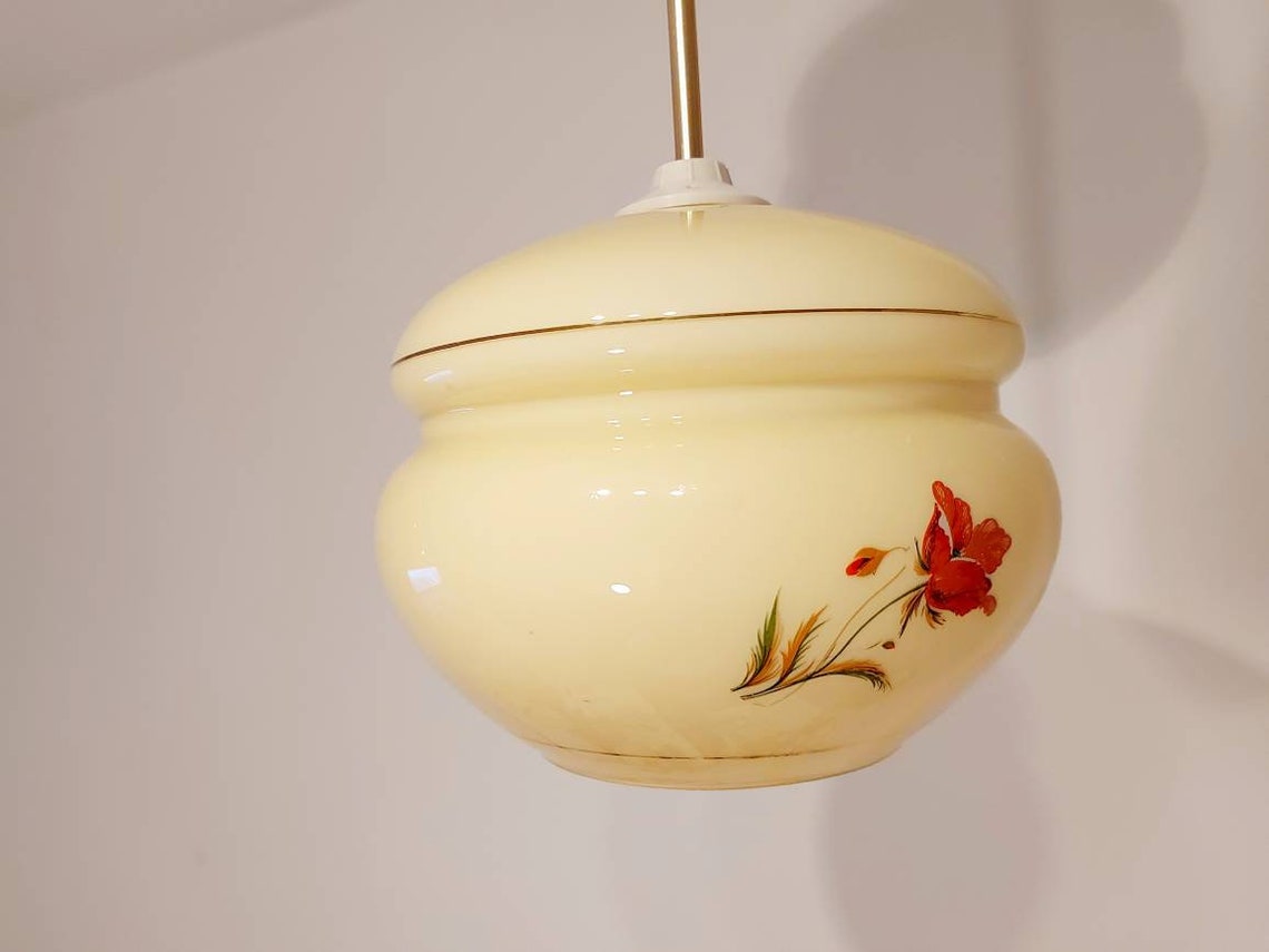 Art Deco Pendant Light / Mid Century Modern Pendant Lamp / | Etsy