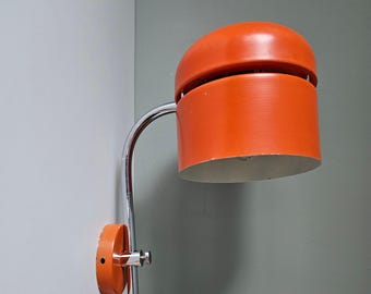 Lampe De Table Vintage DORCY - Plastique Rouge Et Blanc - À Piles - Rétro USA