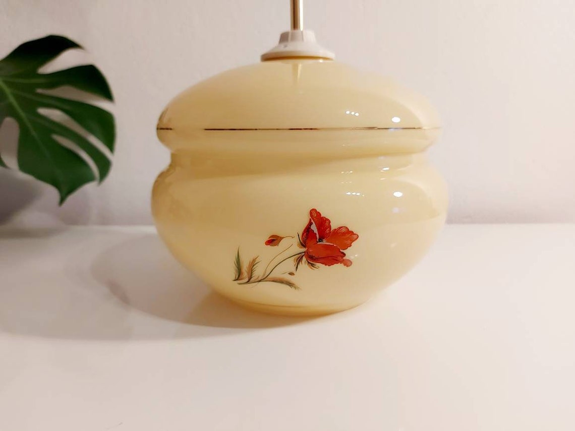 Art Deco Pendant Light / Mid Century Modern Pendant Lamp / | Etsy