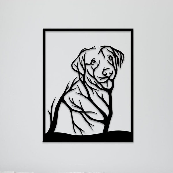 labrador retriever wall art svg,dxf, EPS,AI and PDF files.plasma cut file,wall art dxf,laser cut files,Glowforge files, dog pet panel svg