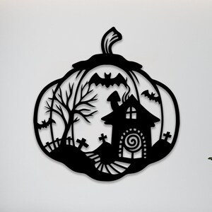 pumpkin wall art svg,dxf, EPS,AI and PDF files.plasma cut file,wall art dxf,laser cut files,Glowforge files,bats panel svg