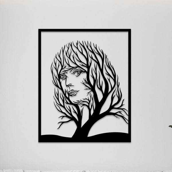 Taylor Swift Tree Wall Art SVG, DXF, EPS, AI en PDF-bestanden. Plasma gesneden bestand, muur kunst DXF, lasergesneden bestanden, Glowforge-bestanden, portret paneel SVG