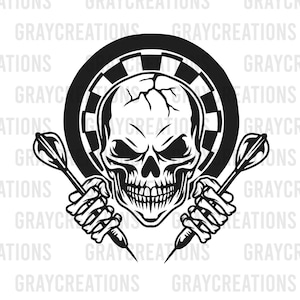 Skull Dartboard Svg | Dart Game SVG | Skull Svg | Dart Target SVG | Darts Svg | Dartboard Svg | Dart Svg Files for Cricut | Png Jpg Eps