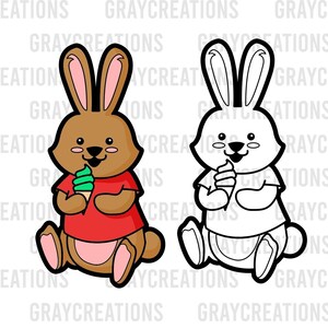 niedlich, Baby, Hase, Eis, svg,png,farbig,clipart,vektorschneiden,printable,digital,T-shirt design,Sommer Tiere,Hase,Kaninchen