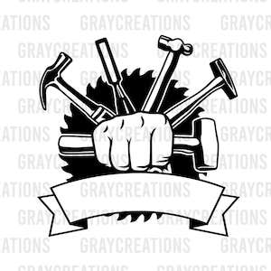 Carpenter SVG | Carpentry Tools SVG | Workshop SVG | Builder Svg | Repair Tools Svg | Repair Tools Svg File for Cricut | Png
