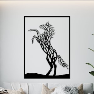 Pferd Wandkunst svg,dxf, EPS,AI und PDF files.Plasma cut file,wall art dxf,laser cut files,Glowforge files, Pferd Panel svg