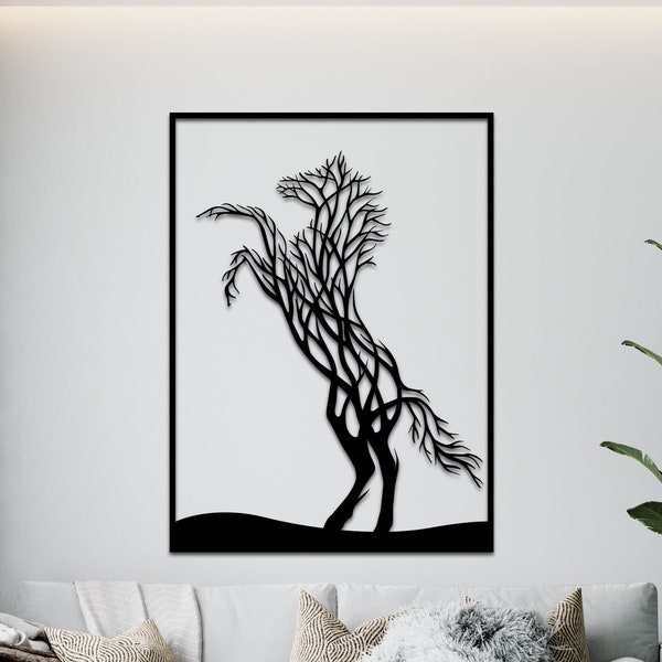 Horse wall art svg,dxf, EPS,AI and PDF files.plasma cut file,wall art dxf,laser cut files,Glowforge files, Horse panel svg