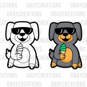 cute, baby, dog,ice cream, svg,png,colored,clip art ,vector cutting ,printable ,digital, t-shirt design,summer animals