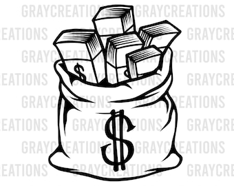 Geldbeutel SVG | Geldbeutel mit Dollarzeichen | Geldbeutel Clipart | Geldbeutel SVG | Bank Tasche SVG | Geldbeutel svg | Dollar Tasche svg