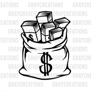 Borsa dei soldi SVG / Borsa dei soldi con simbolo del dollaro / Clipart borsa dei soldi / Borsa dei contanti in formato Svg / Borsa della banca in formato Svg / Borsa dei soldi in formato SVG / Borsa del dollaro in formato SVG