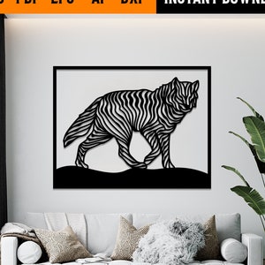 wolf wall art svg,dxf, EPS,AI and PDF files.plasma cut file,wall art dxf,laser cut files,Glowforge files, wolf panel svg, alpha