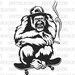 Rasta Monkey on Skateboard Smoking Joint Svg / Monkey Smoking Weed Svg ...