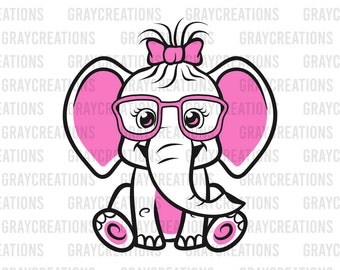 Free Free 235 Elephant With Glasses Svg SVG PNG EPS DXF File