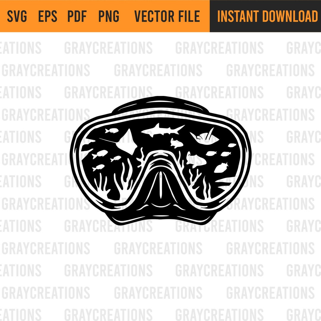 Diving Goggles Svg Diving Svg Diver Svg Diving Goggles Clipart Scuba