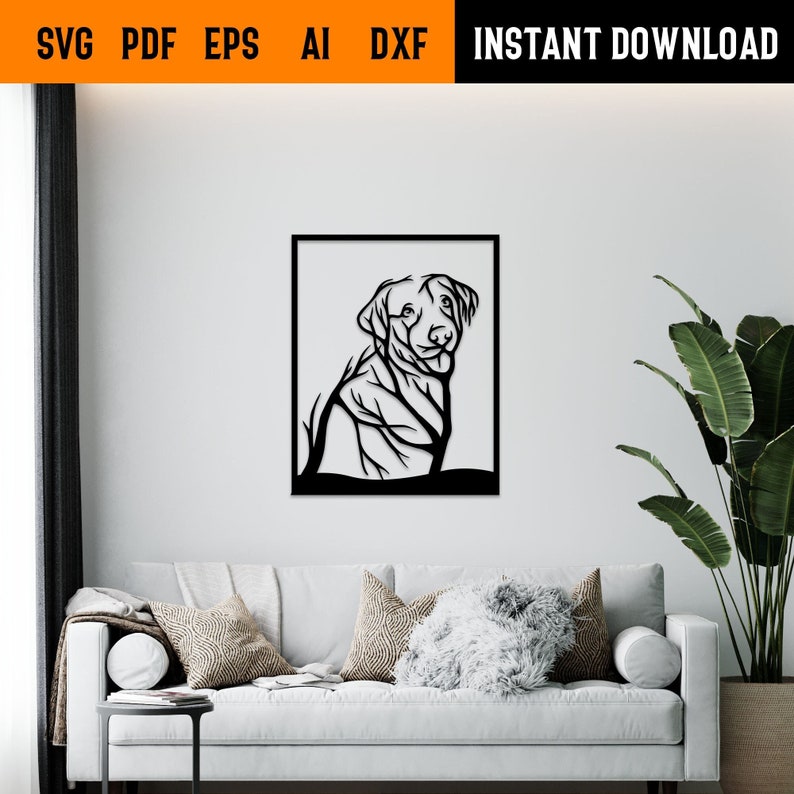 Labrador Retriever Wall Art Svgdxf EPSAI and PDF Etsy