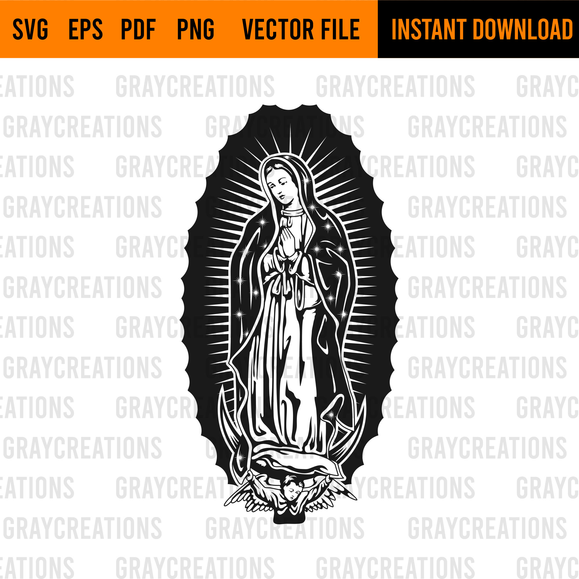 Virgin Mary Svg/ Mama Mary Svg/ Our Lady of Guadalupe Svg - Etsy