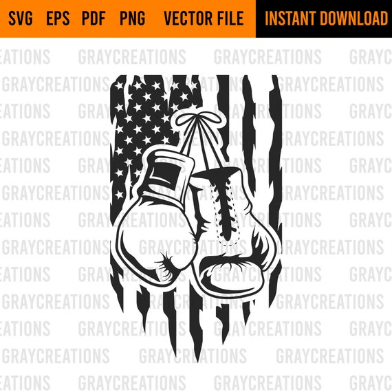 US Boxer Fighter Svg US Boxing Legend Champion Svg American