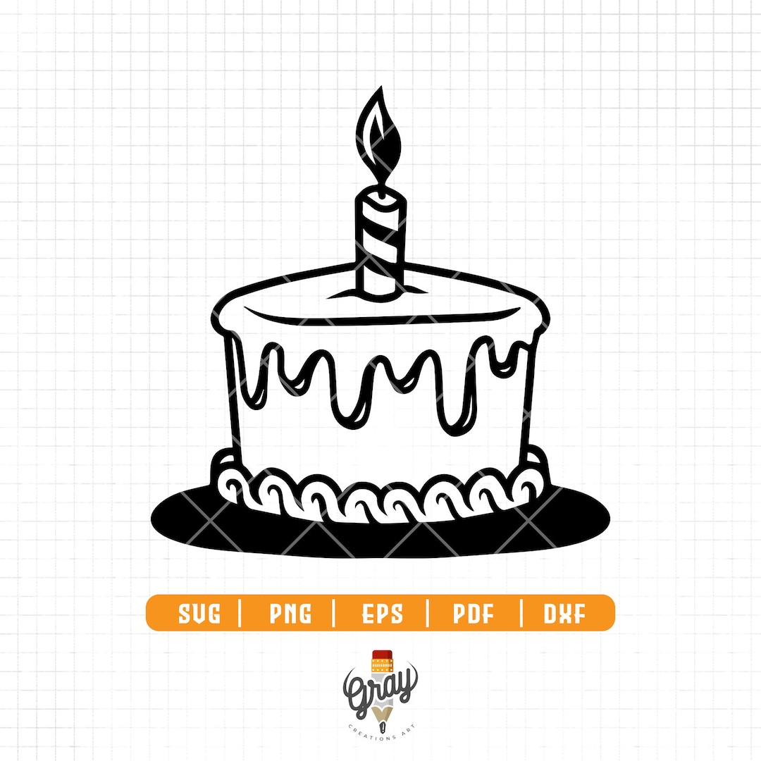 Cake Svg , Birthday Cake Svg , Cake Clip Art , Cricut,silhouette, Cake