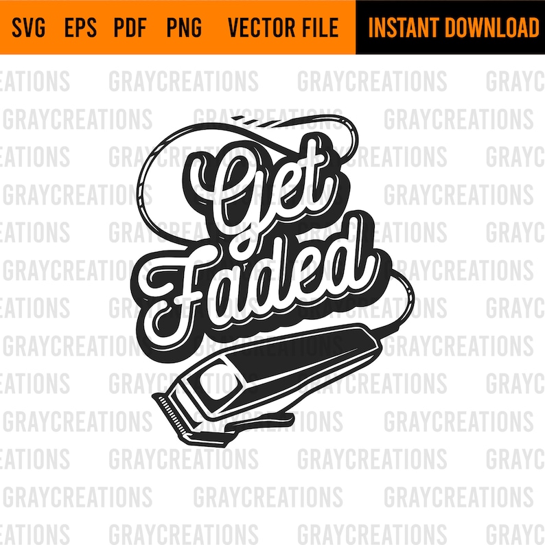Get Faded Svg / Barber Clippers Svg / Barber Shop Svg Etsy