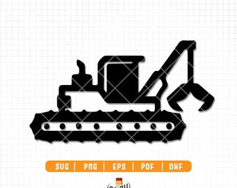 Camion SVG, trattori PNG, camion da costruzione, bulldozer, terna, escavatore, clipart, stampabile, arte murale, DXF, camionista, gru, autocarri con cassone ribaltabile